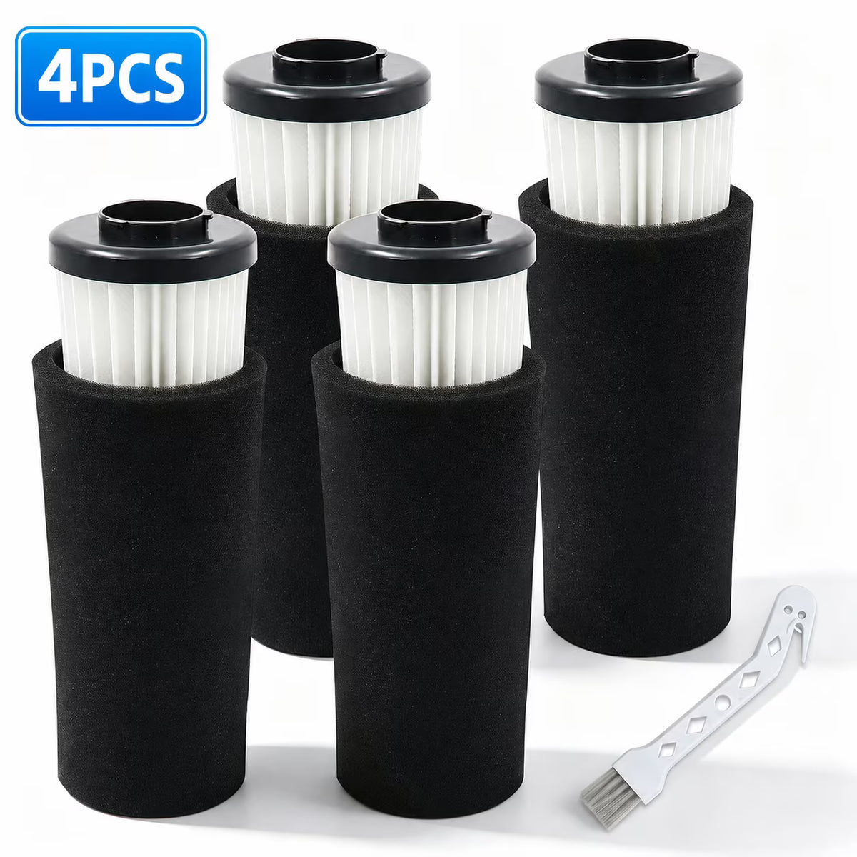 4 Pack F112 Vacuum Filter Replacement, Washable Pre-Motor Vacuum Filter, Replacement Vacuum Filters for Upright Cleaners