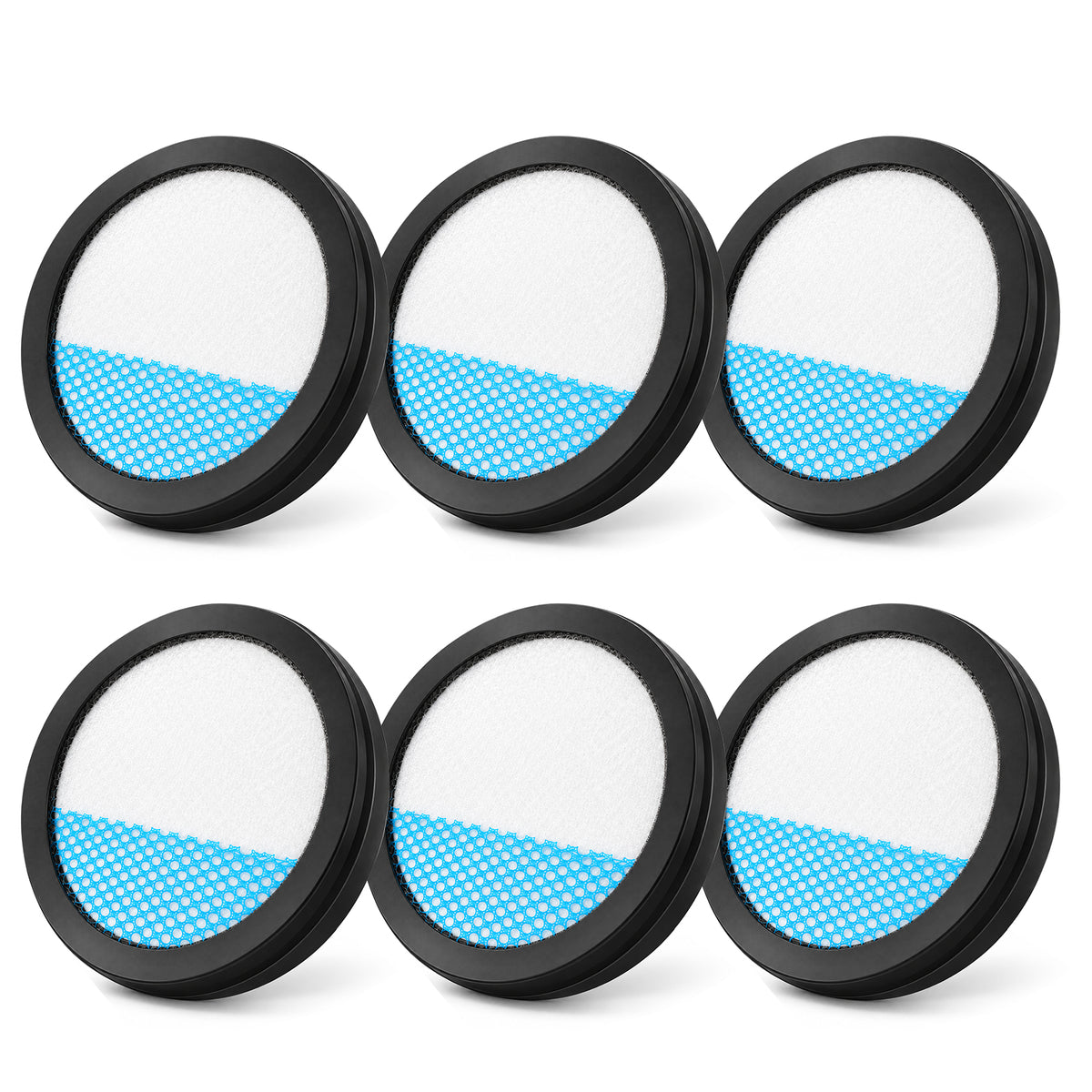 6 Pack Vacuum Filter Replacement Compatible with Ryobi PCL720 PBLSV716 and PBLSV717, 4.3 Inch Washable Reusable Pleated Filter