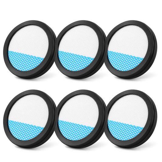 6 Pack Vacuum Filter Replacement Compatible with Ryobi PCL720 PBLSV716 and PBLSV717, 4.3 Inch Washable Reusable Pleated Filter