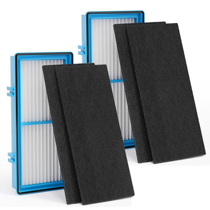 Compatible with Holmes Air Purifier Replacement Cartridges, 6-Pack, 2 Premium Media and 4 Activated Carbon Boosters, Long-Lasting Odor and VOC Control for Home, Office, Bedroom, 1.2 x 10 x 4.6 Inches
