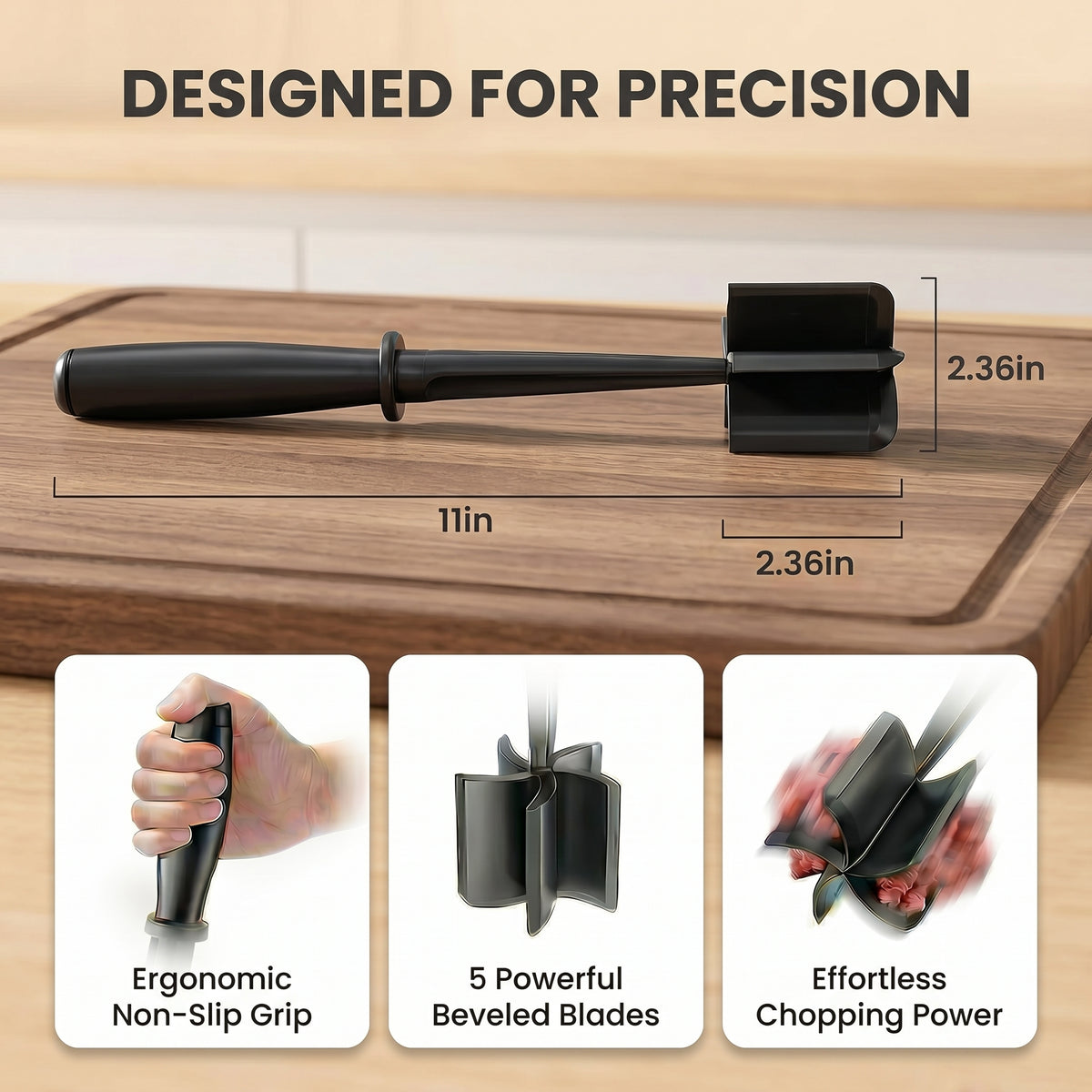 2PCS Ground Beef Chopper Tool, Meat Masher, Hamburger Smasher Tool, Meat Chopper, Send Goods from Local Warehouse