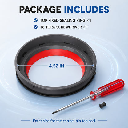 Dust Bin Top Fixed Sealing Ring for V11 V15 SV14 SV15 SV22 Vacuum, Fixed Seal Assembly Replacement Parts with T8 Torx Screwdriver