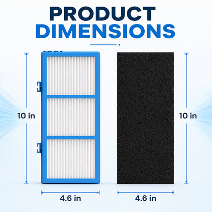 Compatible with Holmes Air Purifier Replacement Cartridges, 6-Pack, 2 Premium Media and 4 Activated Carbon Boosters, Long-Lasting Odor and VOC Control for Home, Office, Bedroom, 1.2 x 10 x 4.6 Inches
