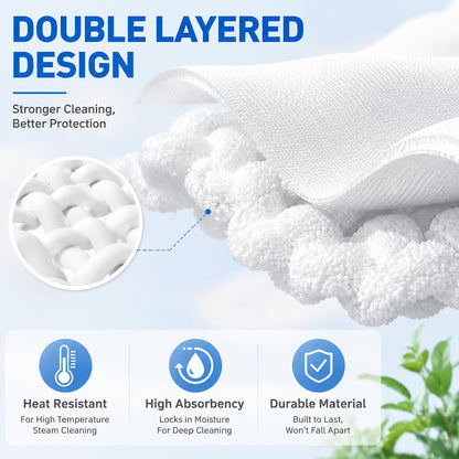 Steam Cleaner Bonnet, Microfiber Bonnet Pads Compatible with Dupray Steam Cleaner, McCulloch & Awasky, Cleaner Accessories & Mop Pads