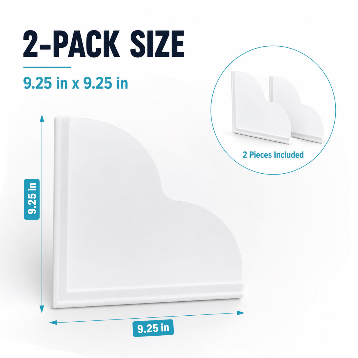 2 Pack Shower Splash Guard, Removable Tub Splash Guard with Silicone Base and Clear Acrylic Panel, Self-Adhesive Bathtub Splash Guard for Tub, Bath and Walk-In Shower