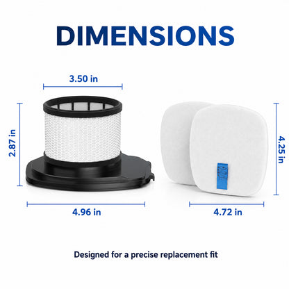 IX141 shark Vacuum Filter Replacement Kit for IX140 IX142 IZ140 IZ142 UZ145 WZ250 Stick Vacuums