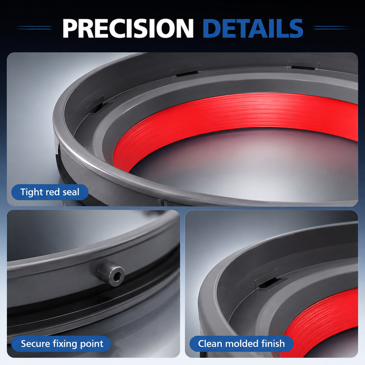 Dust Bin Top Fixed Sealing Ring for V11 V15 SV14 SV15 SV22 Vacuum, Fixed Seal Assembly Replacement Parts with T8 Torx Screwdriver