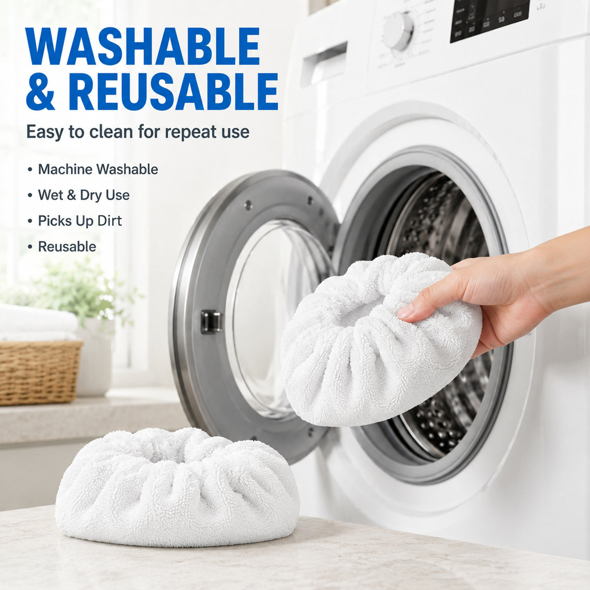 Steam Cleaner Bonnet, Microfiber Bonnet Pads Compatible with Dupray Steam Cleaner, McCulloch & Awasky, Cleaner Accessories & Mop Pads