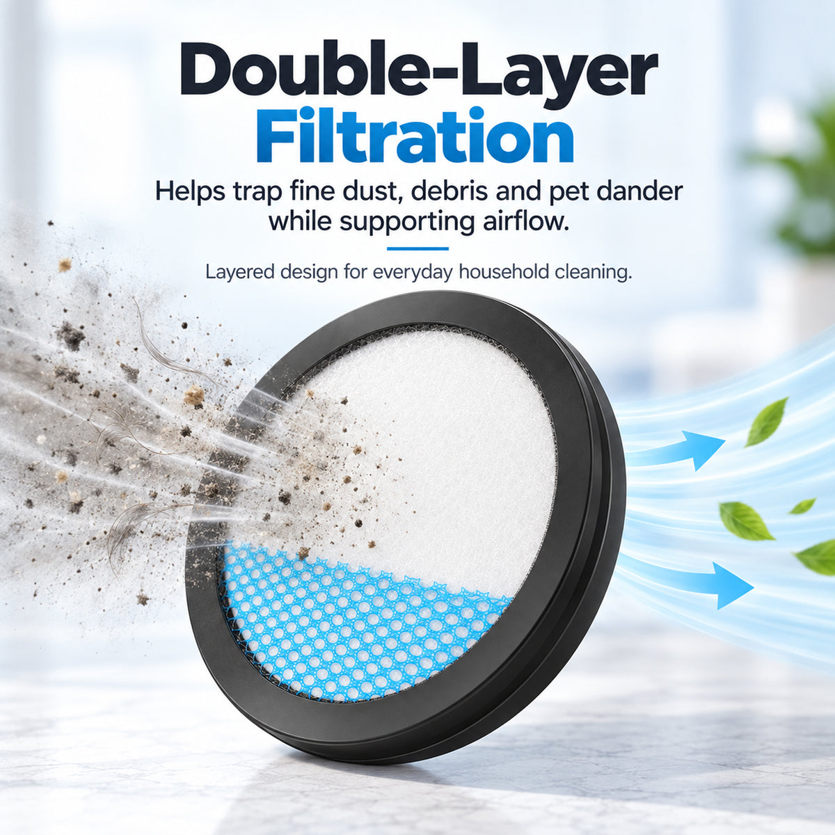 6 Pack Vacuum Filter Replacement Compatible with Ryobi PCL720 PBLSV716 and PBLSV717, 4.3 Inch Washable Reusable Pleated Filter