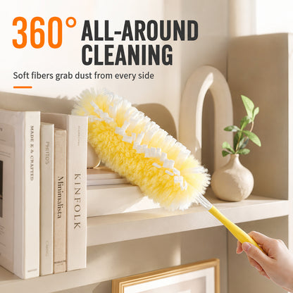50 Pack 360-Degree Duster Refills, High-Density Duster Heads, Yellow