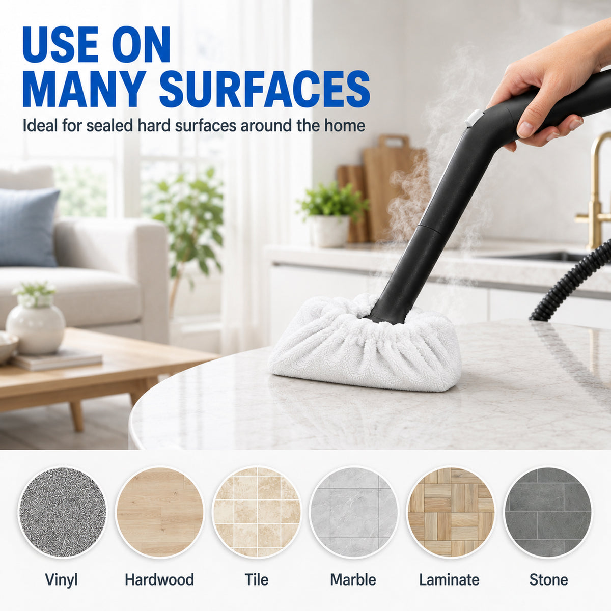 Steam Cleaner Bonnet, Microfiber Bonnet Pads Compatible with Dupray Steam Cleaner, McCulloch & Awasky, Cleaner Accessories & Mop Pads