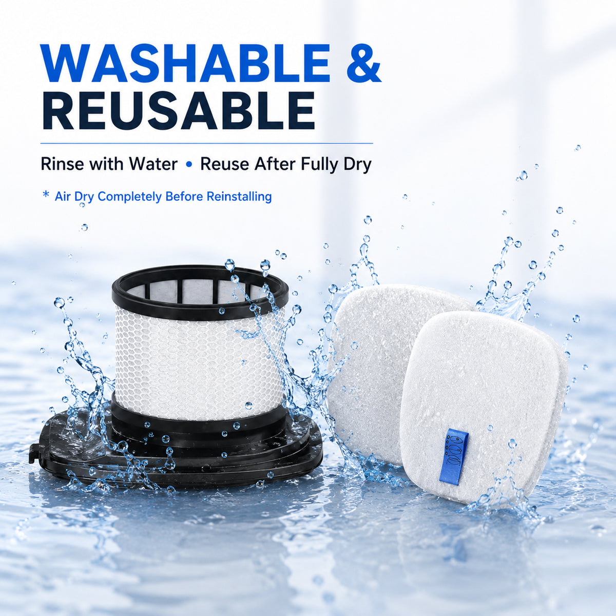 IX141 shark Vacuum Filter Replacement Kit for IX140 IX142 IZ140 IZ142 UZ145 WZ250 Stick Vacuums
