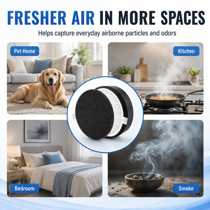 2 Pack LV-H132 Replacement Filters Compatible with LEVOIT Air Purifier, 3-in-1 Filter Set Replaces LV-H132-RF with Activated Carbon