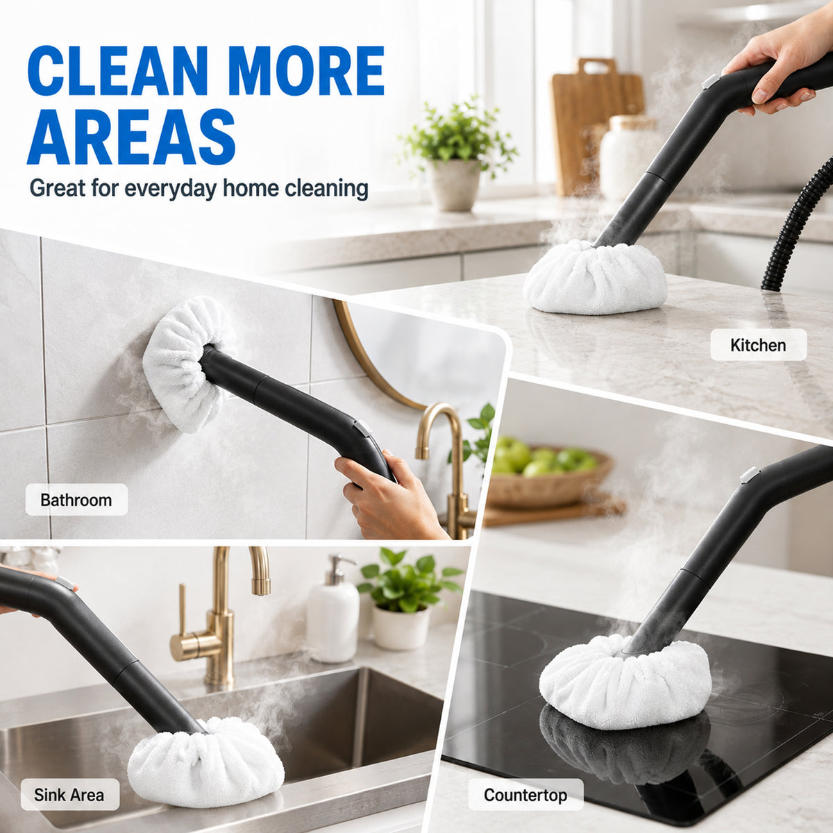 Steam Cleaner Bonnet, Microfiber Bonnet Pads Compatible with Dupray Steam Cleaner, McCulloch & Awasky, Cleaner Accessories & Mop Pads