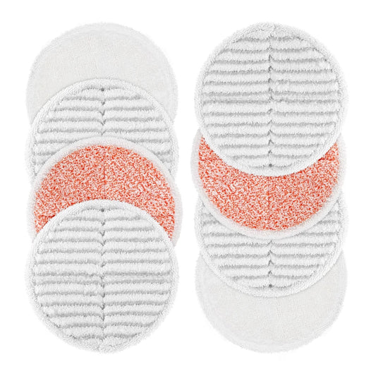 8 Pack Spinwave Replacement Pads for 2124, 2039A, 2307, 23157 & 23159, Washable Mop Pads with Soft, Scrubby & Heavy Scrub Pads