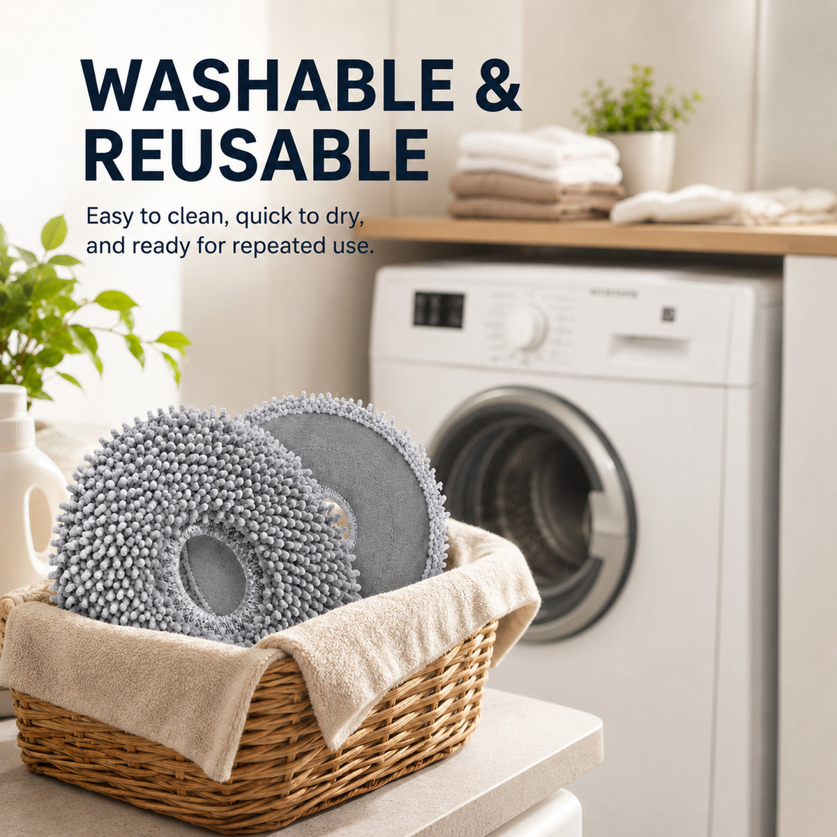 8 Pack Microfiber Mop Pads for Q Revo Series, QV 35A/35S, S5V and Saros 10R Robot Vacuums