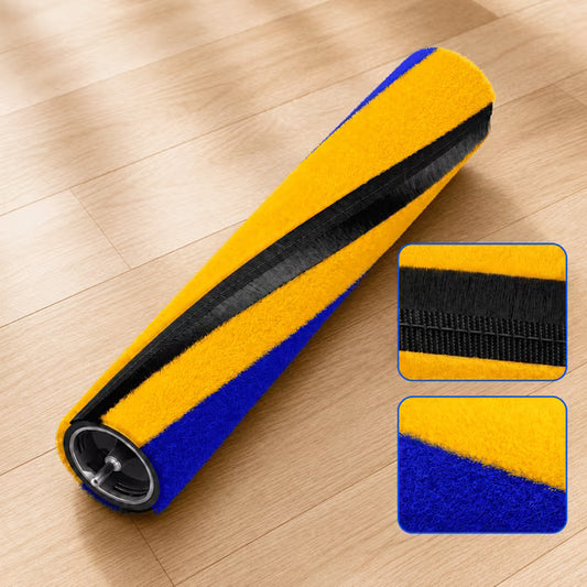 Soft Roller Brush Bar Replacement, Vacuum Cleaner Roller Brush Replacement for Hard Floors, Removable Soft Brush Bar, Yellow and Blue, 1 Pack