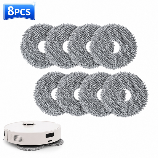 8 Pack Microfiber Mop Pads for Q Revo Series, QV 35A/35S, S5V and Saros 10R Robot Vacuums